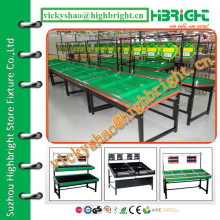 adjustable vegetable and fruit rack withs sloping shelf